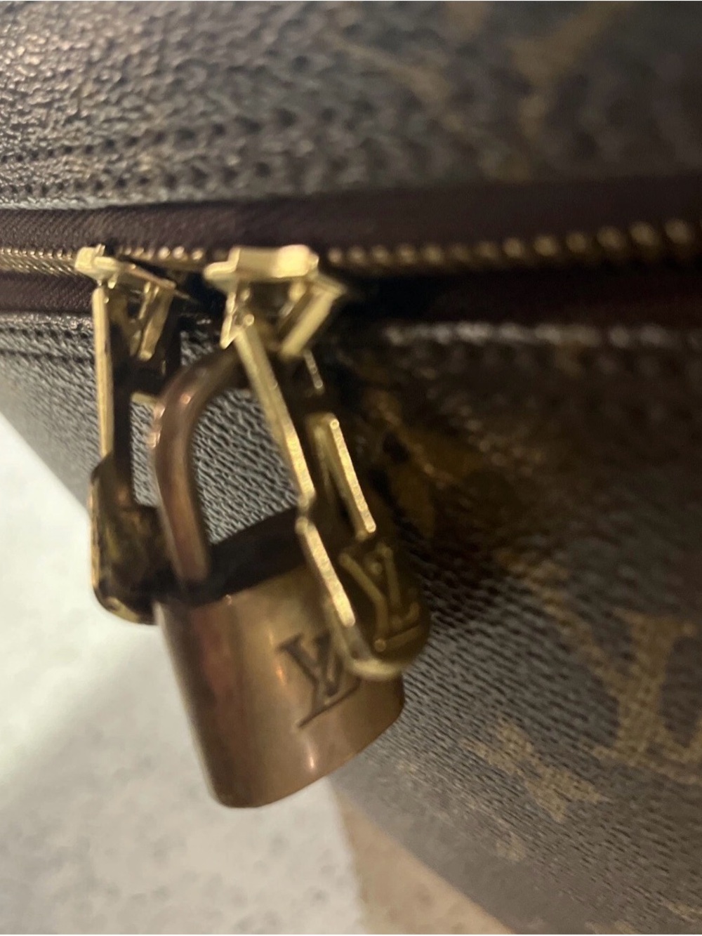 Louis Vuitton Monogram Canvas Train case/ Toiletry Case in Brown and Tan - Picture 2 of 16